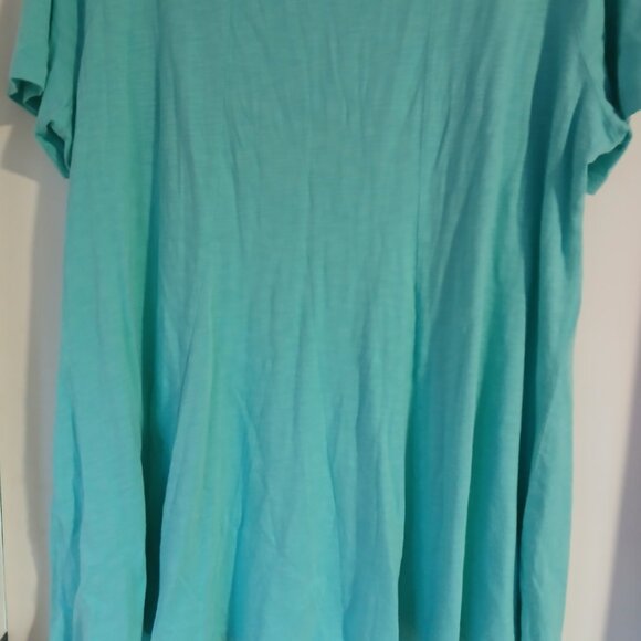 Catherine's Women's Crochet Swing Tunic Aqua Blue SZ 0X GUC - Picture 5 of 5